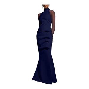 Chiara Boni Midnight Blue Long Sleeve Dress